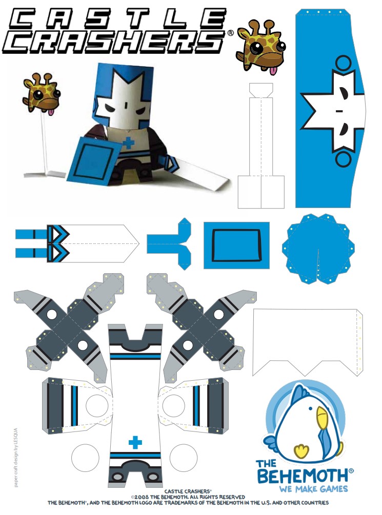 Blue Knight Papercraft preview