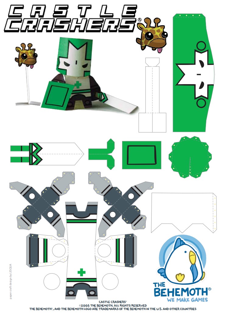 Green Knight Papercraft preview