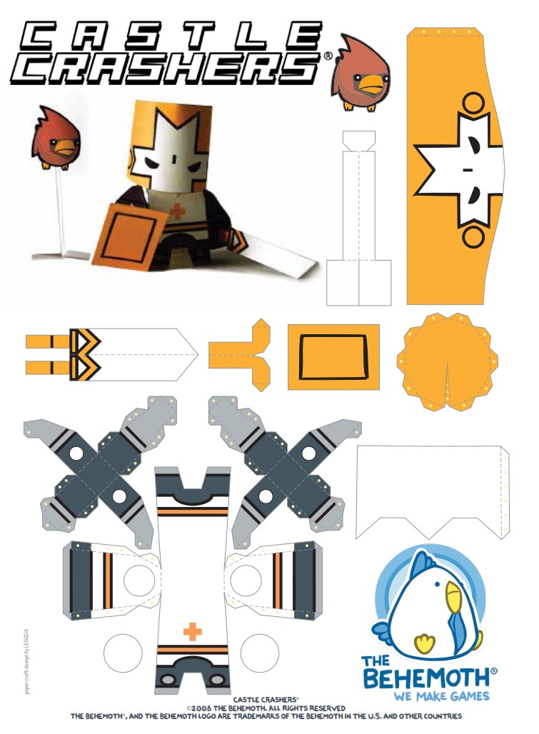 Orange Knight Papercraft preview